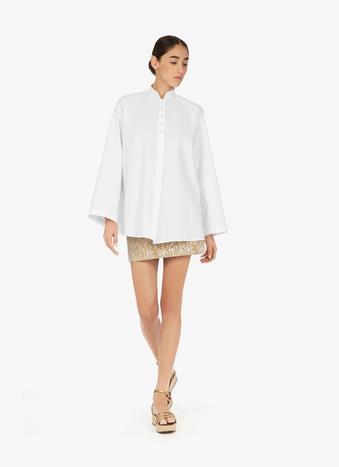 Oversized Poplin Shirt ALAÏA WHITE OVERSIZED POPLIN SHIRT